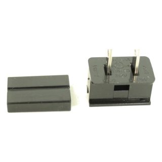 Black Slide On Type Polarized Lamp Plugs