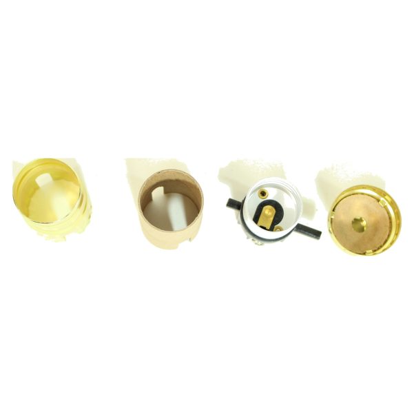 Push-Thru Leviton Brand Brite Gilt Brass Socket