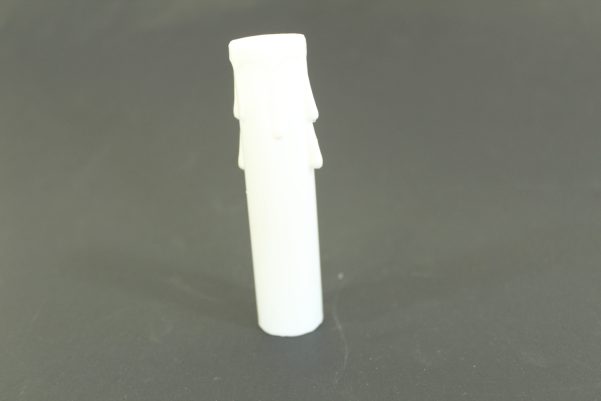 4" Decorated Plastic Candle Covers - Candelabra Base - Candelabra base socket - White Plastic - ACTUAL SIZE IS 3-7/8" OD 15/16" ID 13/16"