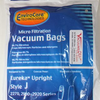 Bags Style J Eureka Aftermarket DVC or Envirocare branded 3 pack Vacuum Upright Vacuum Cleaner Fits Part 61515.