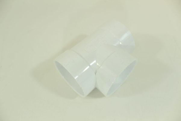 Short 90 degree Tee Central Vacuum PVC Fitting Pipe Tubing