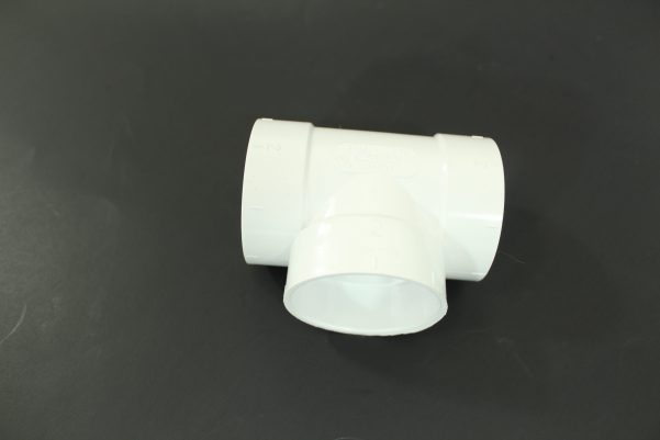 Short 90 degree Tee Central Vacuum PVC Fitting Pipe Tubing