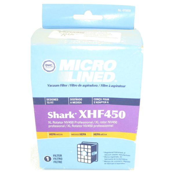 Short HEPA Designed to Fit Shark Rotator Professional Bagless Upright models: NV450 XL and NV480. Fits Shark Model Numbers: NV450, NV472, NV480, UV795