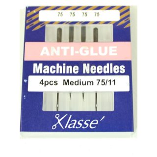 Klasse Anti Glue 75/11 Sewing Machine Needles 4pk