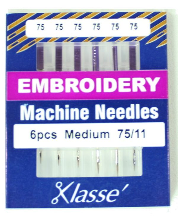 Klasse Embroidery 75/11 Sewing Machine Needles 6pk