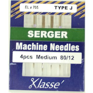 Klasse Serger 170J 80/12 Sewing Machine Needles 4pk