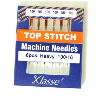 Klasse Top Stitch 100/16 Sewing Machine Needles 6pk