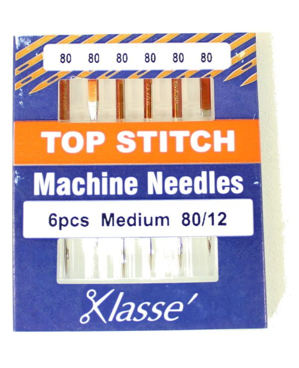 Klasse TopStitch 80/12 Sewing Machine Needles 6pk