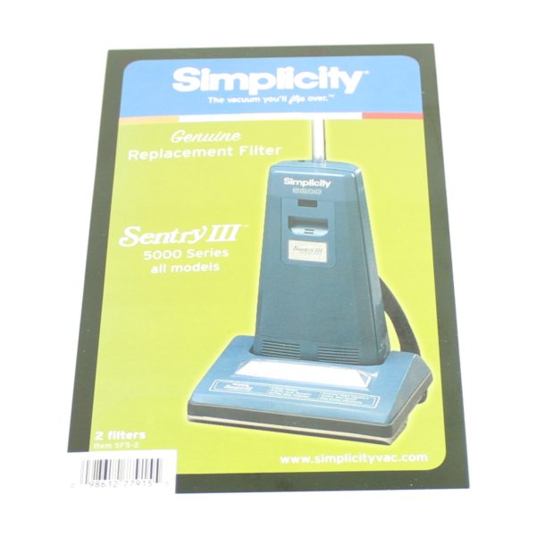 Simplicity Genuine Replacement Filter for Sentry III 5000 Series (Pack of 2)