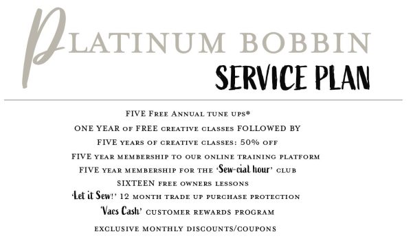 Platinum bobbin service plan