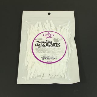 White Elastic Drawstring for Masks - 60ct