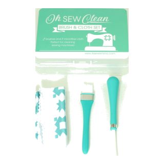 Oh Sew Clean Brush and Cloth Set - Blue