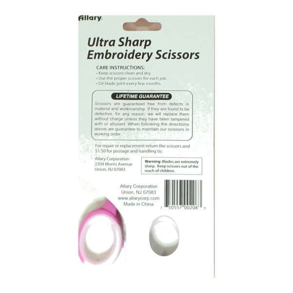 Ultra Sharp Embroidery Scissors 4-1/4in Allary