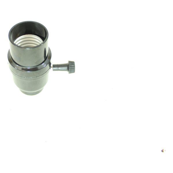 Black E-26 Phenolic Smooth Skirt 3-Way Turn Socket