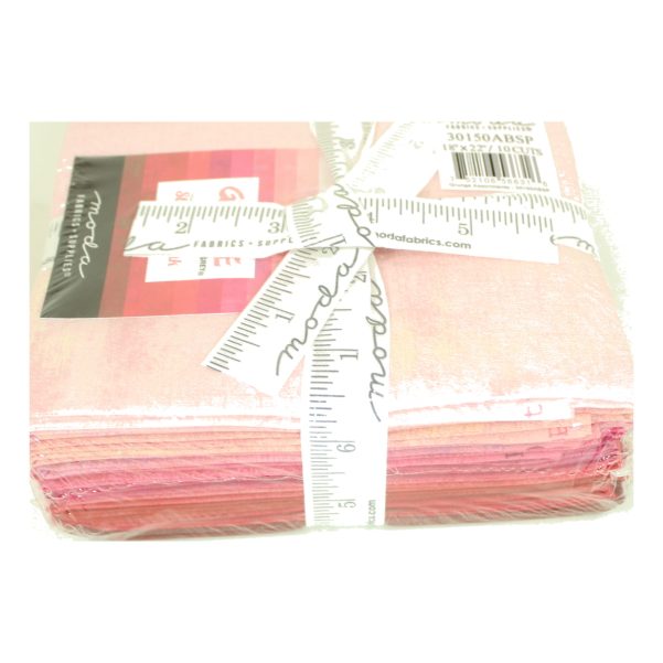 Moda Grunge Stitch Pink AB 10 skus 100% cotton pre cut fabric AB Bundle