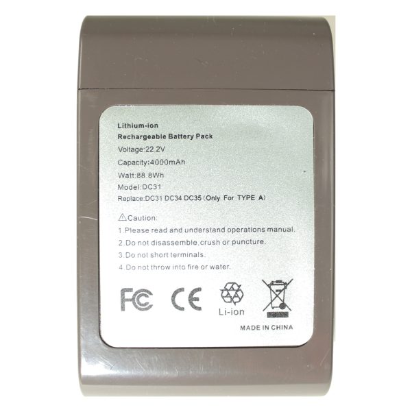 Aftermarket Dyson Battery Type A  for DC31 DC34 DC35 DC44 DC45