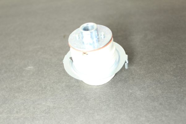 Outer threaded style - E-26 Base Porcelain Socket with Metal Shade Ring and 1/8ips. Cap