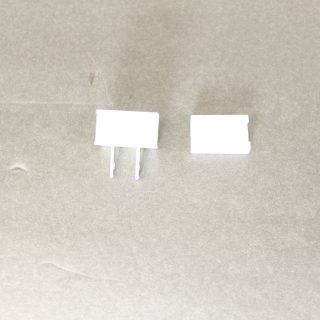 White Slide On Type Polarized Lamp Plugs