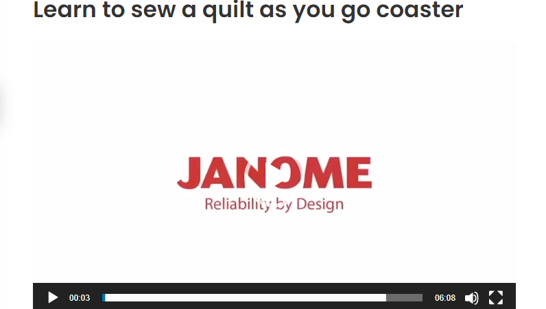 Learn to Sew a Quilt-As-You-Go Coaster!